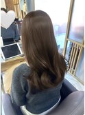 ブリーチなしダブルカラーで柔らかミルクブラウン〇