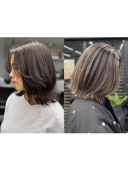 レイヤー×髪質改善で自然な立体感に。ケア重視のデザインで再現性抜群！【朝6時営業/レイヤーカット】