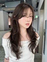 アルバム 池袋(ALBUM)&nbsp;ロングオリーブベージュ似合わせカット_F31348