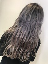 ジーナ 赤羽(XENA) ミルクティーブロンド顔型別ヘアスタイル特集/ハイトーンロング
