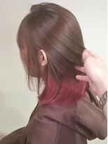 ソヨン 岡崎店(SOYON)&nbsp;ピンクレッドインナーカラーミディ