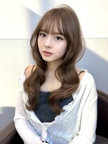 クラン バイ ヘッドライト たまプラーザ店(clan by HEADLIGHT)&nbsp;ミディアムレイヤーフォワード巻きシースルーバング