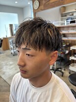 メンズカノエ 山口小郡店(Men's CANOE)&nbsp;ハイライト×ショートマッシュ