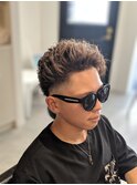 #メンズショート #お任せパーマ #スロウカラー #フェード