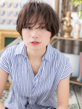 カバーヘア ブリス 川口(COVER HAIR bliss) 黒髪も◎外国人風ニュアンスラフショートb川口20代30代40代