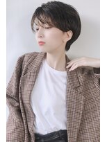 モリオフロムロンドン 原宿本店(morio from London)&nbsp;【morio 原宿】黒髪×顔まわりインナーカラー　マッシュショート