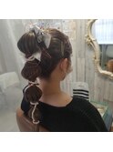 ポンポンポニーテール 2(熊本 下通 ヘアセット専門店)