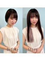 あるじゃんすー 沖縄店&nbsp;ホワイトピンクベージュインナー#シールエクステ#小顔ヘア#沖縄