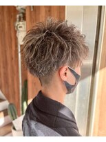 アヴァンス 天王寺店(AVANCE.)&nbsp;MEN'S HAIR 無加工×ハイライト×ホワイトベージュ