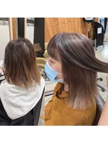 ディッシュ 五反田(dish)&nbsp;インナーハイライト/白髪ぼかし/ベージュ★五反田美容室