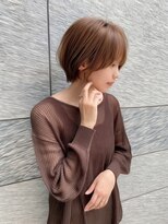 ロンド クラン 岡崎(Lond Clan)&nbsp;韓国顔周り前髪ボブ×大人ガーリーブリーチ無しグレージュ[岡崎]