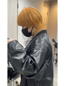 リアイス(Re:ICE) 外ハネショートケアブリーチダブルカラービタミンオレンジカラー