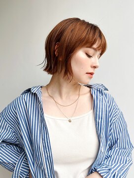 トルネード(TORNADO) 大人ショートボブ前髪あり切りっぱなしボブ丸顔絶壁K1201