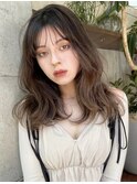 ザクザクレイヤーカット巻き方簡単ミディアムロング韓国渋谷