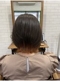 インナーカラーオレンジデザイン_くびれミディ外ハネボブ_194