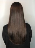 ストレートロング/艶髪/チョコレートブラウン