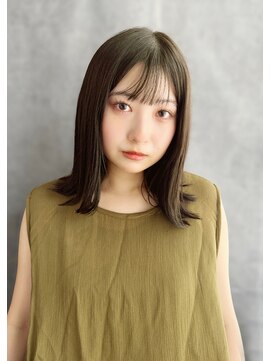 リチュエルアンドモリス プラスエヌ(RITUEL&MORIS+n) 20代30代40代 髪質改善×黒髪外ハネ×シースルーバング#944