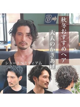 オルト(Altn) 大人の波巻きスパイラルパーマミディアムメンズカットヘア