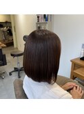 艶髪ストレート×ボブ×ブラウン×髪質改善【広島】【横川】