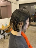 グッデイ ヘアー(GOOD DAY HAIR)&nbsp;黒髪ボブルフネビージュ小顔ワンレン髪質改善縮毛矯正下北沢