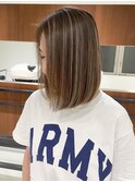 ハイライトバレイヤージュダブルカラーケアブリーチ20代30代
