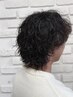 メンズカット＋波巻きパーマ