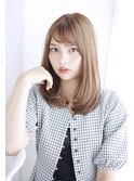 シースルーバングのAラインストレート