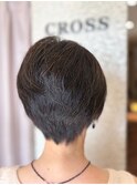 ひし形／ハンサムショート/40代50代60代/ミセスヘア