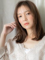 カバーヘア イヴ 戸頭店(COVER HAIR EVE)&nbsp;ウォームブラウンエアリーミディアムくびれヘア319Z戸頭20代30代