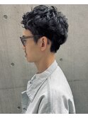 スパイキーショート　マッシュ　センターパート　ビジネス