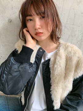 クラフト ヘア デザイン(CRAFT HAIR DESIGN) レイヤーウルフボブ×ブラウンベージュ