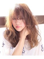 ヘアーズ ベリー 瓢箪山店(hairs BERRY)&nbsp;BERRY＿黒髪＿エアリーミディ＿オーガニック＿フリンジウエーブ