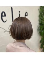 ヘアサロン レリー(hair salon relie) 【デザインカラー】極細ハイライト×ミニボブ　relie