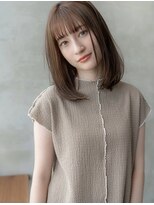 オースティン 調布アミックス(AUSTIN)&nbsp;大人かわいい前髪セシルカットココアブラウンフリンジウェーブ