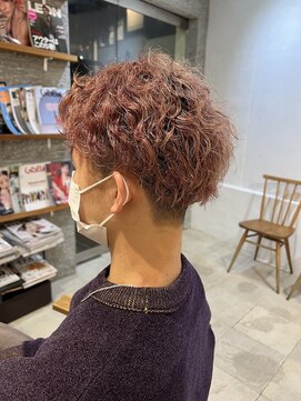 センスヘア(SENSE Hair) ピンクベージュ×ツイストスパイラルパーマ