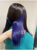 【W_SALON 河原町】インナーカラー/ ネイビーブルー