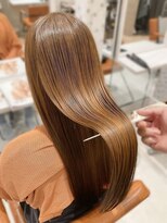 アロマ ヘアー ルーム 新宿店(AROMA hair room) 大人ガーリー モードストレート/髪質改善/新宿/新宿西口