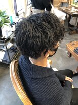 モワ 仙台(Mois)&nbsp;マッシュパーマアッシュブラック/ハイライト/髪質改善/仙台