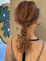 編み下ろし　大人ガーリー　ゆるふわヘアセット