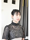 編み下ろしポニーテール