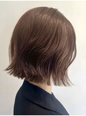 マロンブラウン/レイヤーボブ/外ハネボブ/切りっぱなし/渋谷