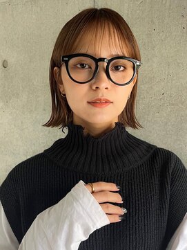 ガーデンヨコハマ(GARDEN YOKOHAMA) 切りっぱなしボブタッセルボブ外ハネダブルカラーベージュカラー