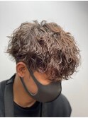 ツイストスパイラルパーマ波巻きスパイラルパーマツーブロック