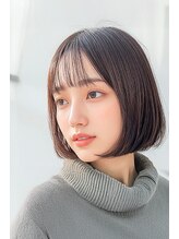 アーツオファ 町田(arts ofa) うち巻きボブ切りっぱなしナチュラルツヤボブ縮毛矯正