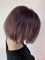 ルッソリベラ 池袋(Lusso libera)&nbsp;刈り上げボブ×ラベンダーミルクティー×フィッシュボーン