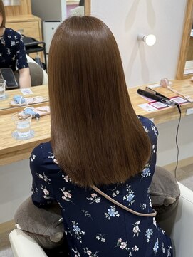 ポイントファイブバイソレイユ 豊橋駅前大通店(.5 by SOLEIL) ロング髪質改善ストレートブラウンカラー