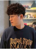ツイストスパイラルパーマ ツーブロック マッシュショート 20代