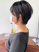 ヘアー アイス 御器所本店(HAIR ICI)&nbsp;レイヤーボブ切りっぱなしボブラベンダーミルクティーベージュ