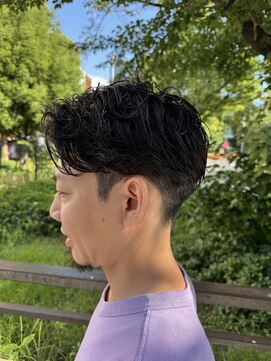 サル(saru) #メンズパーマ × #メンズショート