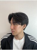 センターパート　ニュアンスパーマ　ダウンパーマ